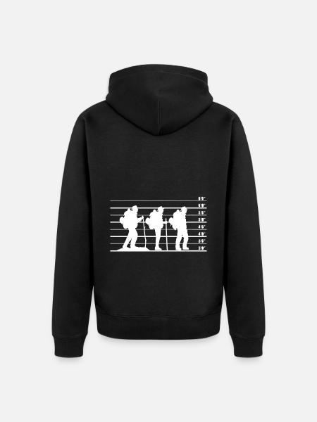 HIkers - - Unisex Premium Organic Zip Hoodie - black