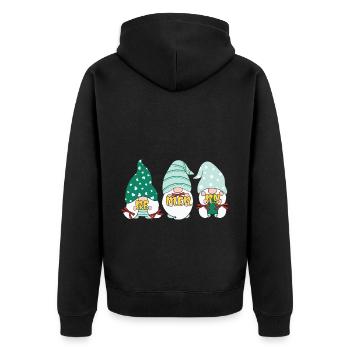 Noël Noël Gnomies - Veste à capuche bio Premium Unisexe - noir - Dos - Nico (187cm)