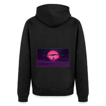 Hang glider hang glider Delta glider - Unisex Premium Organic Zip Hoodie - black - Back - Nico (187cm)