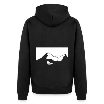 Alpinisme - Ski - (54) - Veste à capuche bio Premium Unisexe - noir - Dos - Nico (187cm)