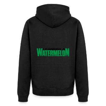 J’ai porté une pastèque 14 - Veste à capuche bio Premium Unisexe - noir - Dos - Nico (187cm)