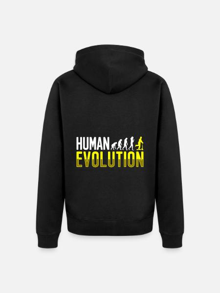 Rollerfahrer Elektrisch E-Roller Fortbewegung - Unisex Premium Bio Zip Hoodie - Schwarz