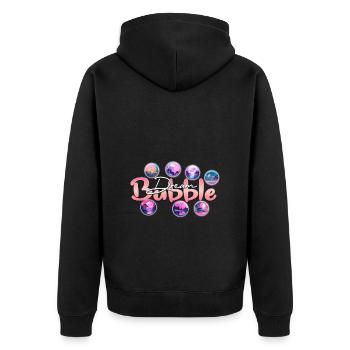 Dream Bubble Paysage coloré - Veste à capuche bio Premium Unisexe - noir - Dos - Nico (187cm)