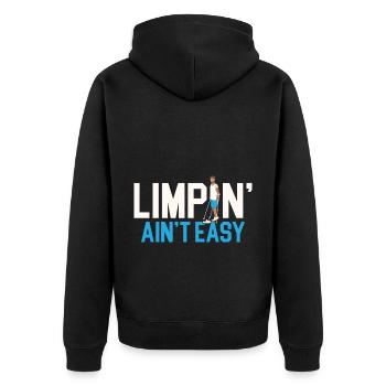 Amputation de l’assistance aux personnes handicapées Limpin' Ain’t Easy - Veste à capuche bio Premium Unisexe - noir - Dos - Nico (187cm)