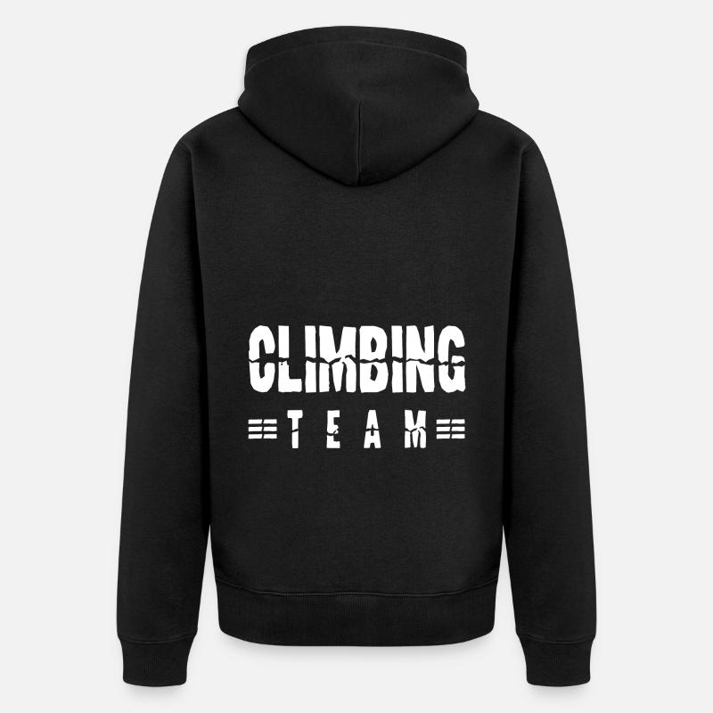 Climbing Team - Unisex Premium Bio Zip Hoodie - Schwarz