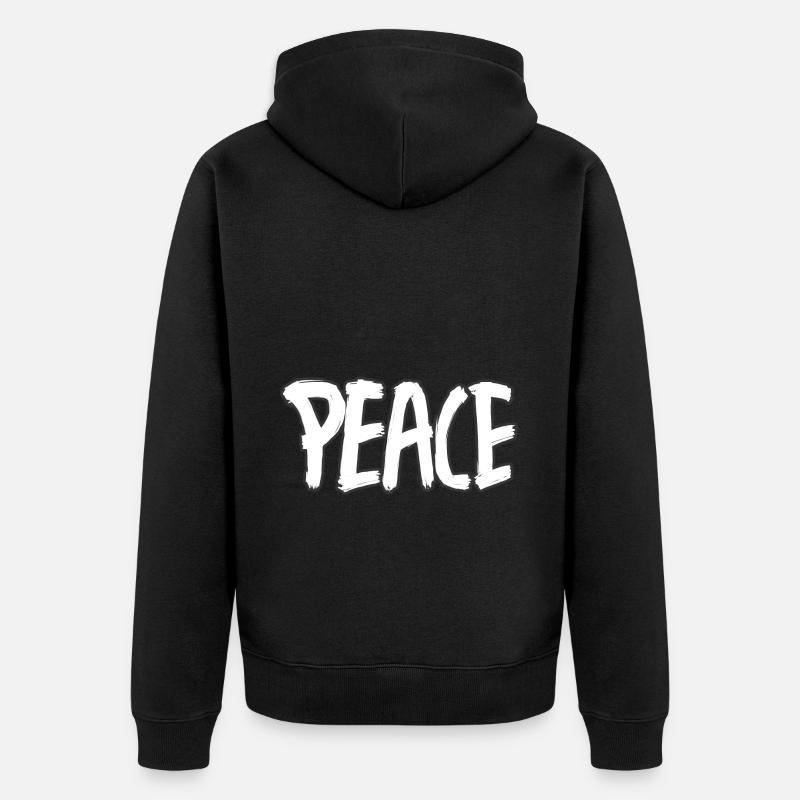 PEACE FRIEDE FRIEDEN - Veste à capuche bio Premium Unisexe - noir