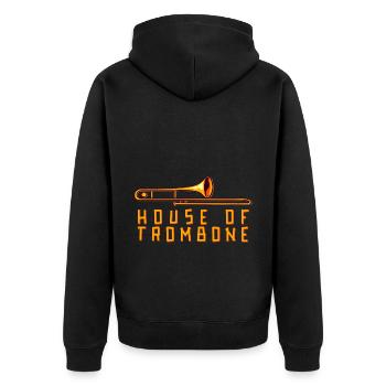 Trombone - Veste à capuche bio Premium Unisexe - noir - Dos - Nico (187cm)