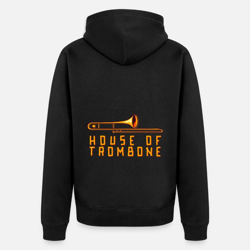 Trombone - Veste à capuche bio Premium Unisexe - noir