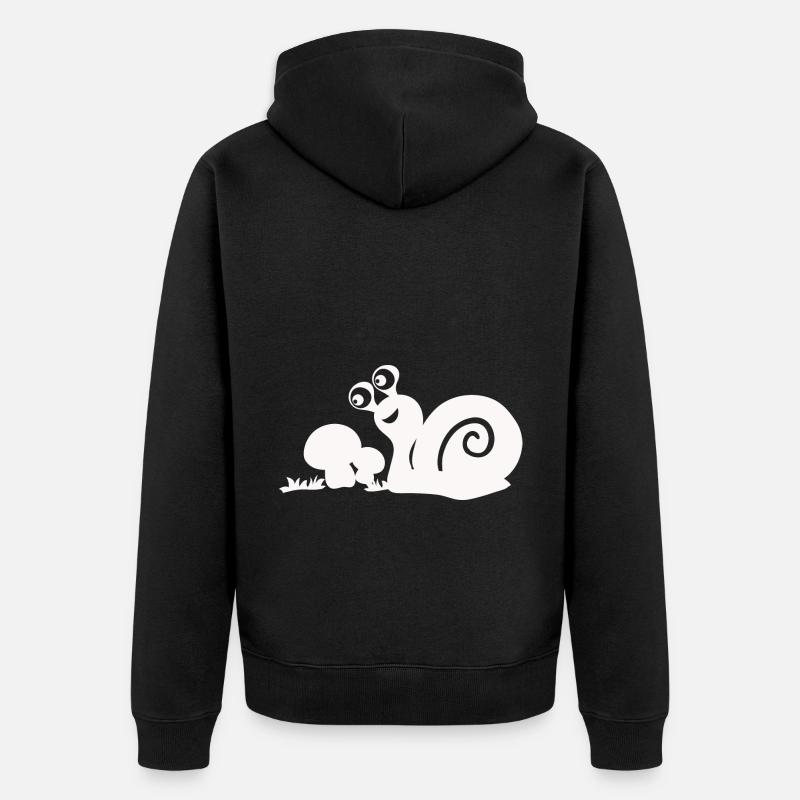 drôle d’escargot - Veste à capuche bio Premium Unisexe - noir