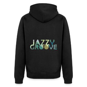 Jazzy Groove Jazz Musique - Veste à capuche bio Premium Unisexe - noir - Dos - Nico (187cm)