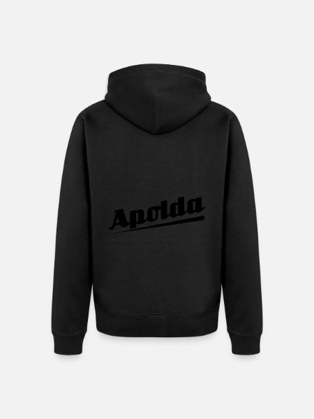 Apolda - Textdesign mit Stadtnamen - Unisex Premium Bio Zip Hoodie - Schwarz