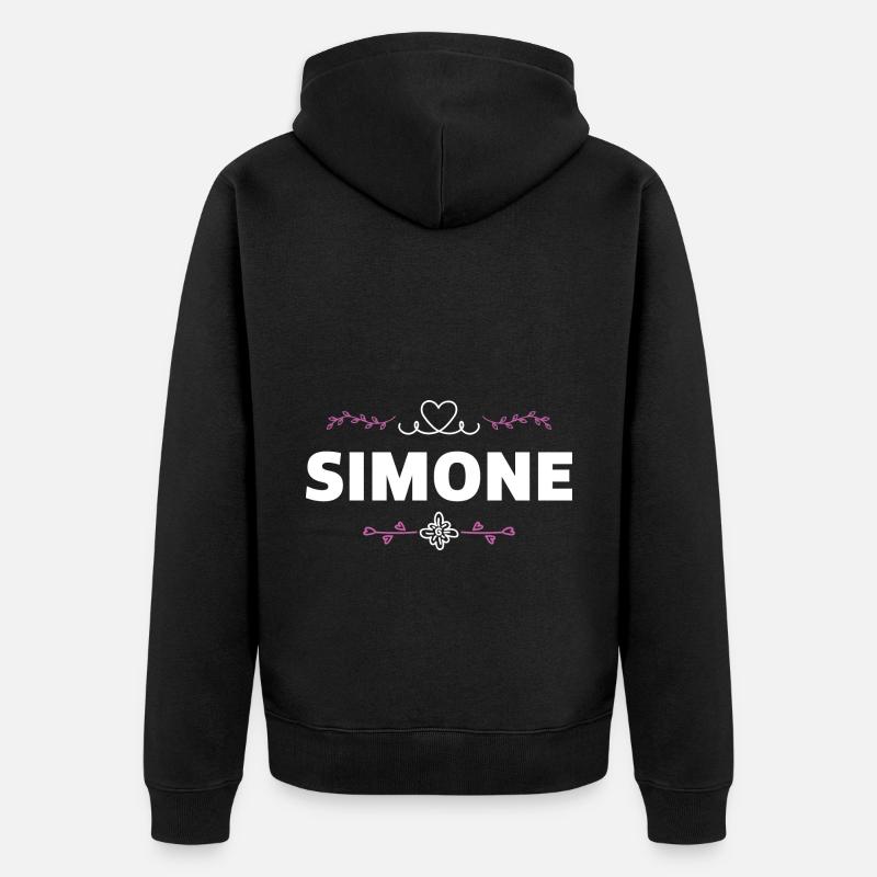 Simone - Unisex Premium Bio Zip Hoodie - Schwarz
