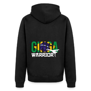 Ginga Capoeira pour les arts martiaux brésiliens - Veste à capuche bio Premium Unisexe - noir - Dos - Nico (187cm)