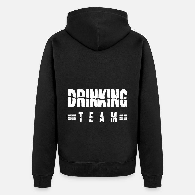 Équipe de consommation d’alcool - Veste à capuche bio Premium Unisexe - noir