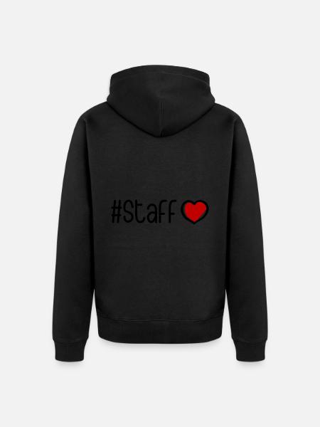 Staff Heart - Unisex Premium Organic Zip Hoodie - black