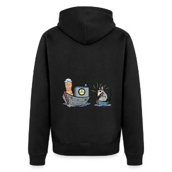 Bateau de voyage d’aventure Peanut Sailor Plague Rat - Veste à capuche bio Premium Unisexe - noir - Dos - Nico (187cm)