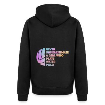 Waterpolo - Veste à capuche bio Premium Unisexe - noir - Dos - Nico (187cm)