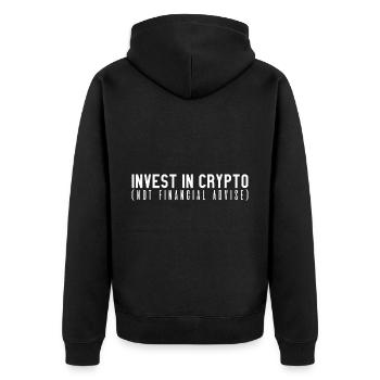 Investissez dans la cryptographie, pas dans des conseils financiers 2 - Veste à capuche bio Premium Unisexe - noir - Dos - Nico (187cm)