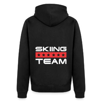 Équipe de ski - Veste à capuche bio Premium Unisexe - noir - Dos - Nico (187cm)
