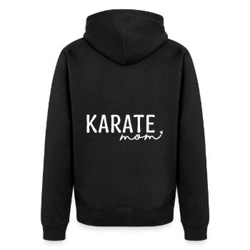 Karaté Maman Fille Mère Amateur de sport - Veste à capuche bio Premium Unisexe - noir - Dos - Nico (187cm)