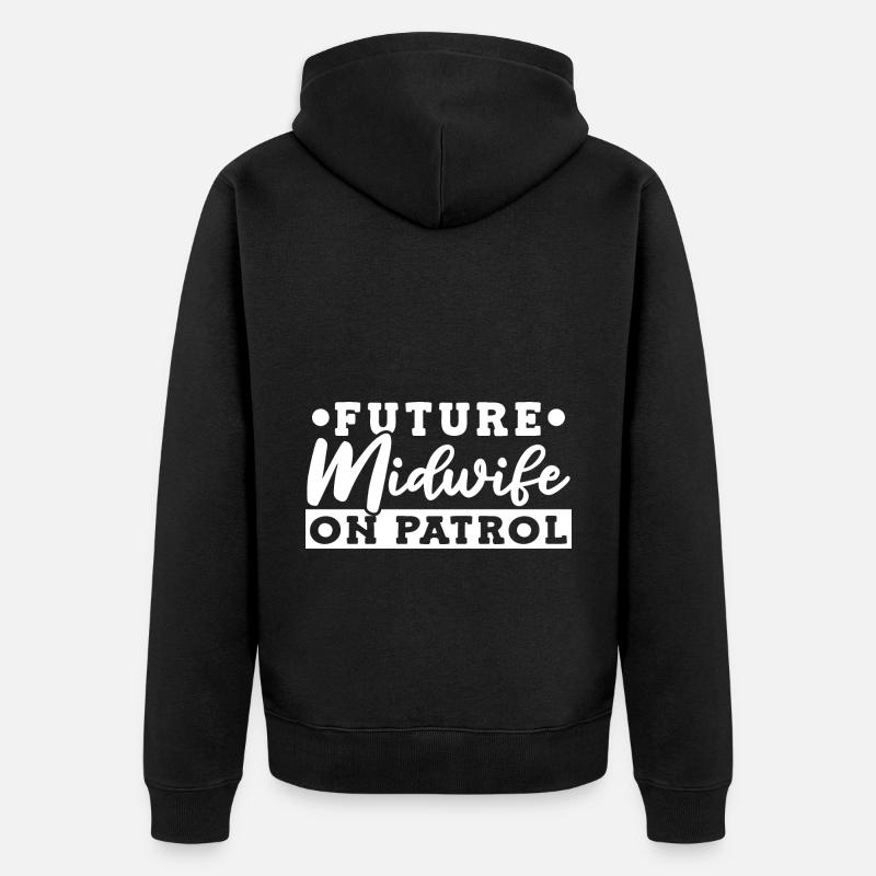 Sage-femme obstétricienne - Veste à capuche bio Premium Unisexe - noir