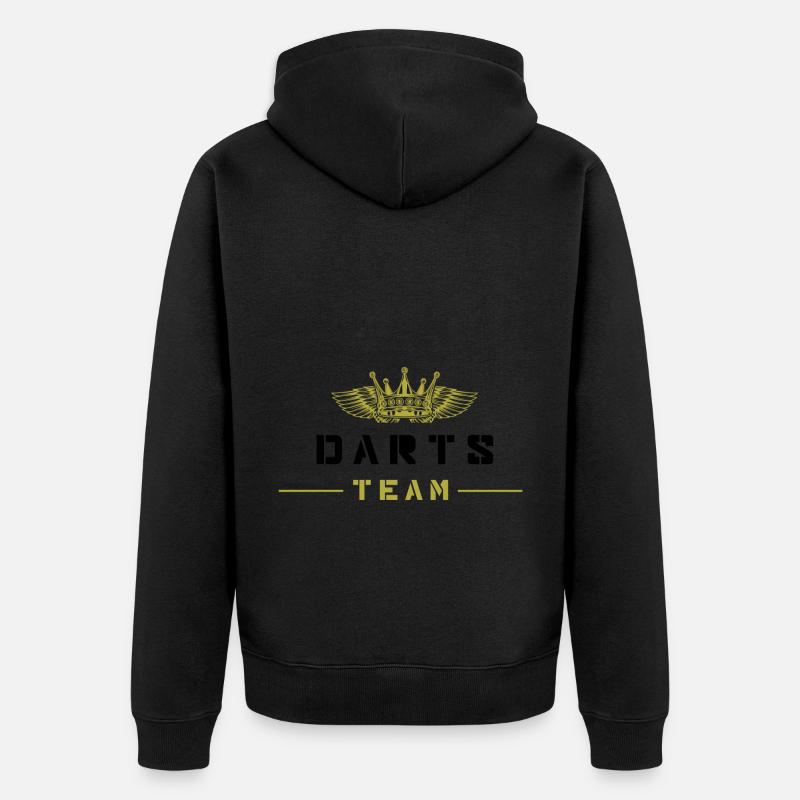 Équipe de fléchettes - Veste à capuche bio Premium Unisexe - noir