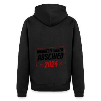 Jga 2024 Junggesellinnenabschied - Unisex Premium Bio Zip Hoodie - Schwarz - Hinten - Nico (187cm)