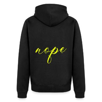 Nope - Just say no! - Unisex Premium Organic Zip Hoodie - black - Back - Nico (187cm)