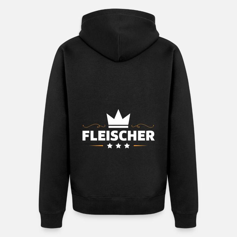 Fleischer Beruf - Unisex Premium Bio Zip Hoodie - Schwarz