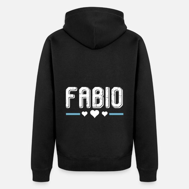 Fabio - Unisex Premium Bio Zip Hoodie - Schwarz