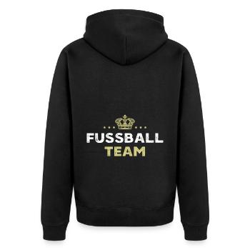 Équipe de football - Veste à capuche bio Premium Unisexe - noir - Dos - Nico (187cm)