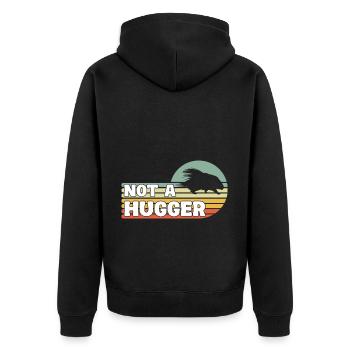 Pas un Hugger Porcupine Nature Lover Rod - Veste à capuche bio Premium Unisexe - noir - Dos - Nico (187cm)