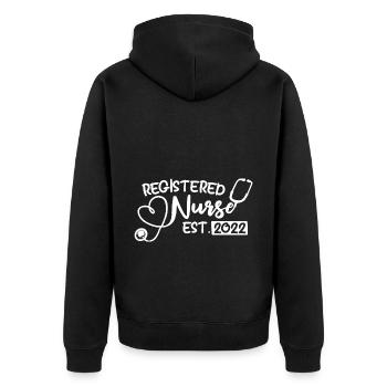 Infirmier - Veste à capuche bio Premium Unisexe - noir - Dos - Nico (187cm)