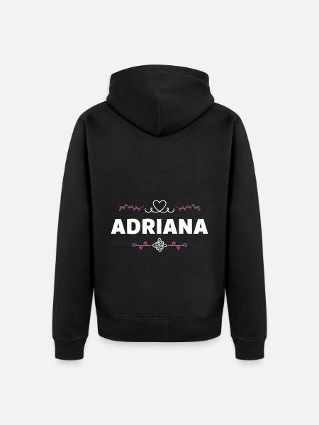 Adriana - Unisex Premium Organic Zip Hoodie - black