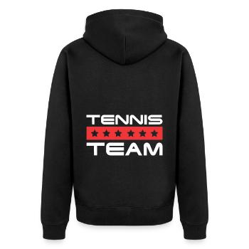 Équipe de tennis - Veste à capuche bio Premium Unisexe - noir - Dos - Nico (187cm)