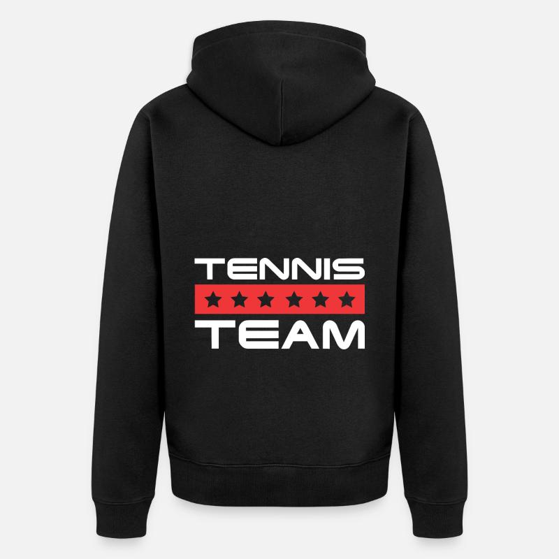 Équipe de tennis - Veste à capuche bio Premium Unisexe - noir