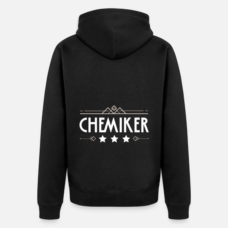 Chemiker Beruf - Unisex Premium Bio Zip Hoodie - Schwarz