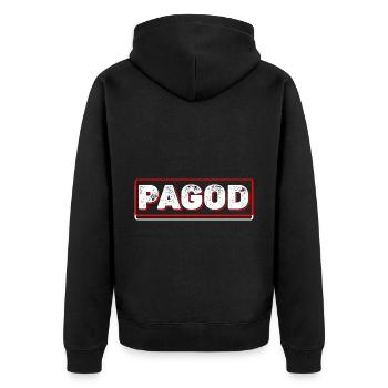 Philippines - Pagod - Unisex Premium Organic Zip Hoodie - black - Back - Nico (187cm)