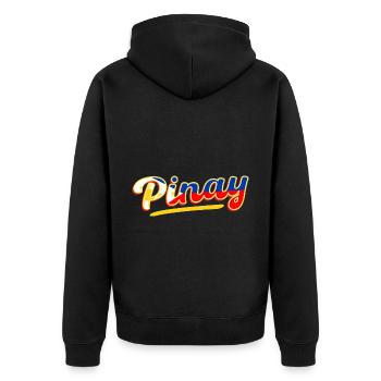 Philippines - Pinay - Unisex Premium Organic Zip Hoodie - black - Back - Nico (187cm)