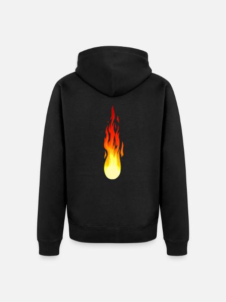 Comet Flame Fire Inferno Flame Fiery - Unisex Premium Organic Zip Hoodie - black