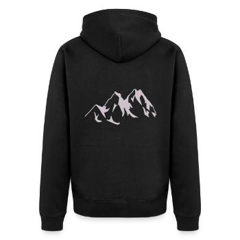 Montagne Montagnes Montagne Nature Alpinisme Escalade - Veste à capuche bio Premium Unisexe - noir - Dos - Nico (187cm)