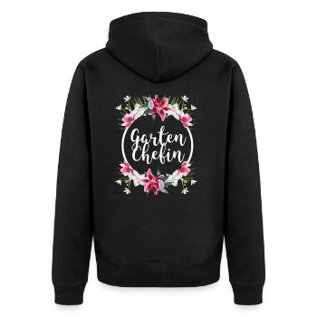 Garden Boss Gardener Fleurs Cadeau de retraite - Veste à capuche bio Premium Unisexe - noir - Dos - Nico (187cm)