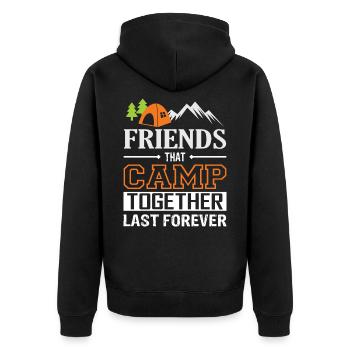 Friends That Camp Together Last Forever - Veste à capuche bio Premium Unisexe - noir - Dos - Nico (187cm)