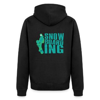 Snowboarding - Veste à capuche bio Premium Unisexe - noir - Dos - Nico (187cm)