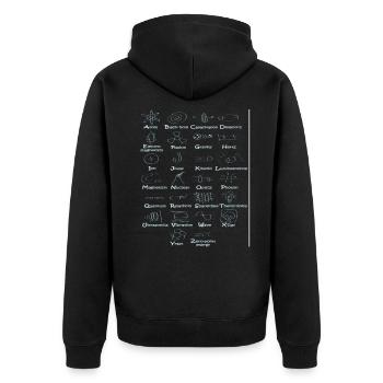 Nerd - Unisex Premium Organic Zip Hoodie - black - Back - Nico (187cm)