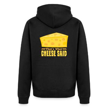 C’est ce que Cheese a dit Lustiger Käse - Veste à capuche bio Premium Unisexe - noir - Dos - Nico (187cm)