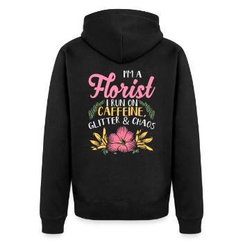 Florists Gardening Floriculture Flowers Floristry - Unisex Premium Organic Zip Hoodie - black - Back - Nico (187cm)