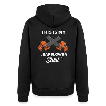 Landscapers Leaf Blowing Husband Father Gardens - Unisex Premium Organic Zip Hoodie - black - Back - Nico (187cm)