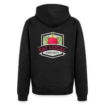 Drôle de betteraves fraîches Conception de légumes - Veste à capuche bio Premium Unisexe - noir - Dos - Nico (187cm)