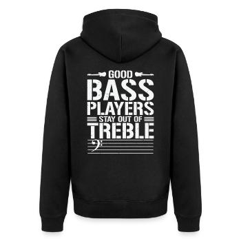 Bons bassistes Instrument Bass Player Musique - Veste à capuche bio Premium Unisexe - noir - Dos - Nico (187cm)